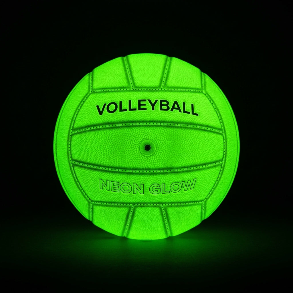 Foreglow Glow-in-the-Dark Volleyball - Glowing at night